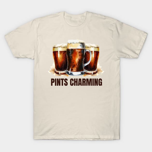 FUNNY BEER - IRISH PINTS CHARMING T-Shirt by Eire